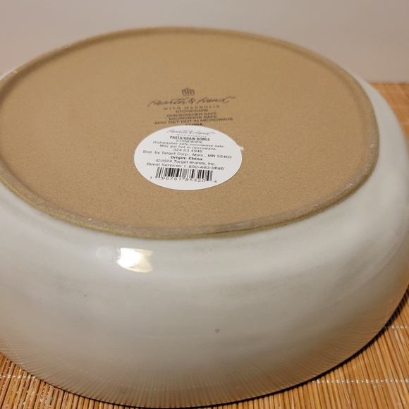 Round Gray-Cream Reactive Glaze Stoneware Pasta Bowl 8.5" Hearth & Hand Magnolia - Picture 3 of 7